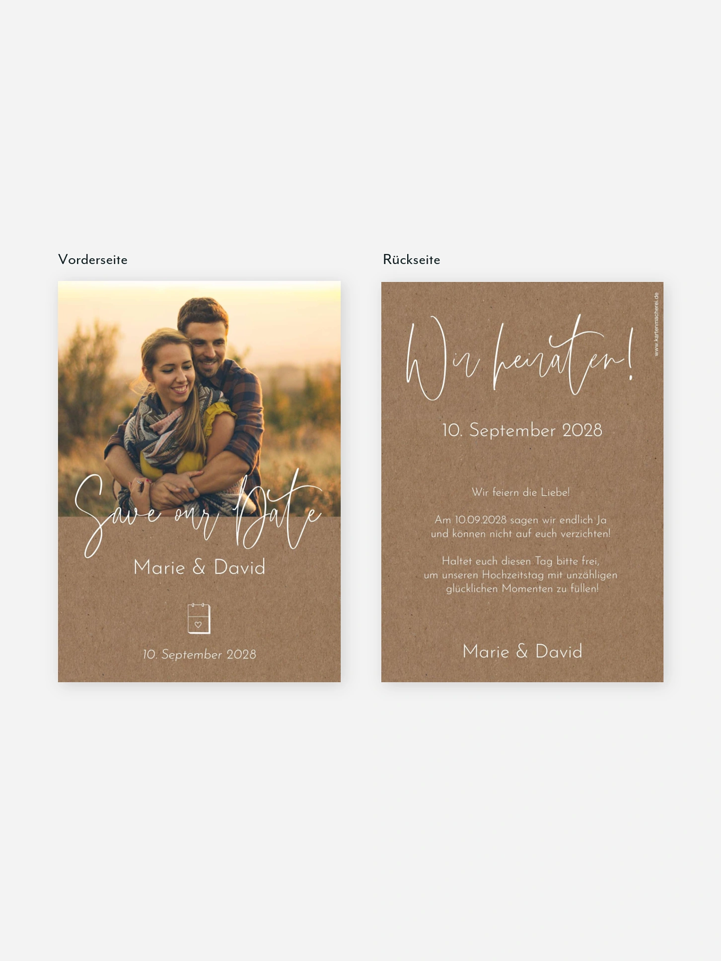 Save-the-Date Karte Symbols of Love