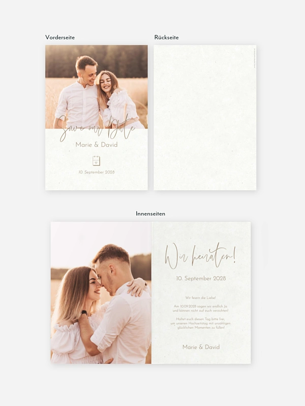 Save-the-Date Karte Symbols of Love