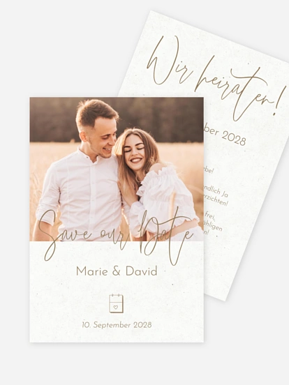 Save-the-Date Karte Symbols of Love
