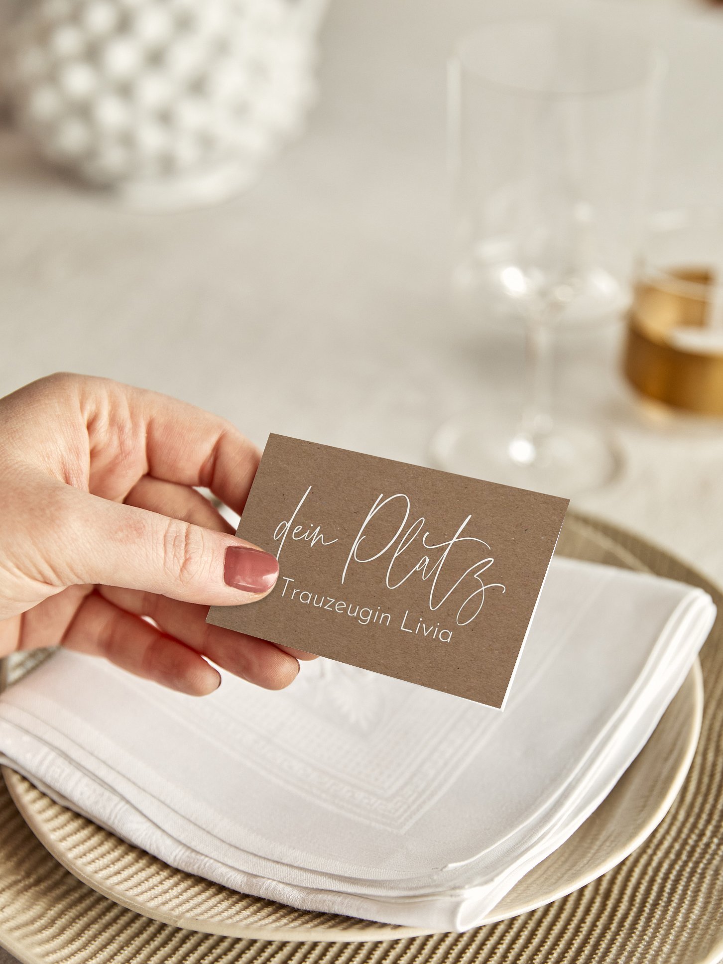 Tischkarte Hochzeit Symbols of Love