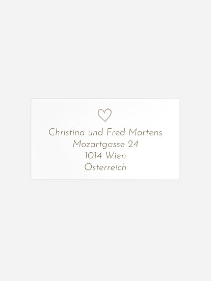 Empfängeraufkleber Geburt Symbols of Love