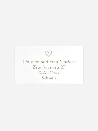 Empfängeraufkleber Geburt Symbols of Love