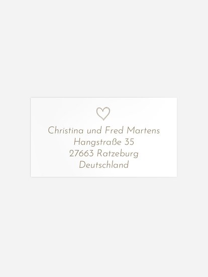 Empfängeraufkleber Geburt Symbols of Love