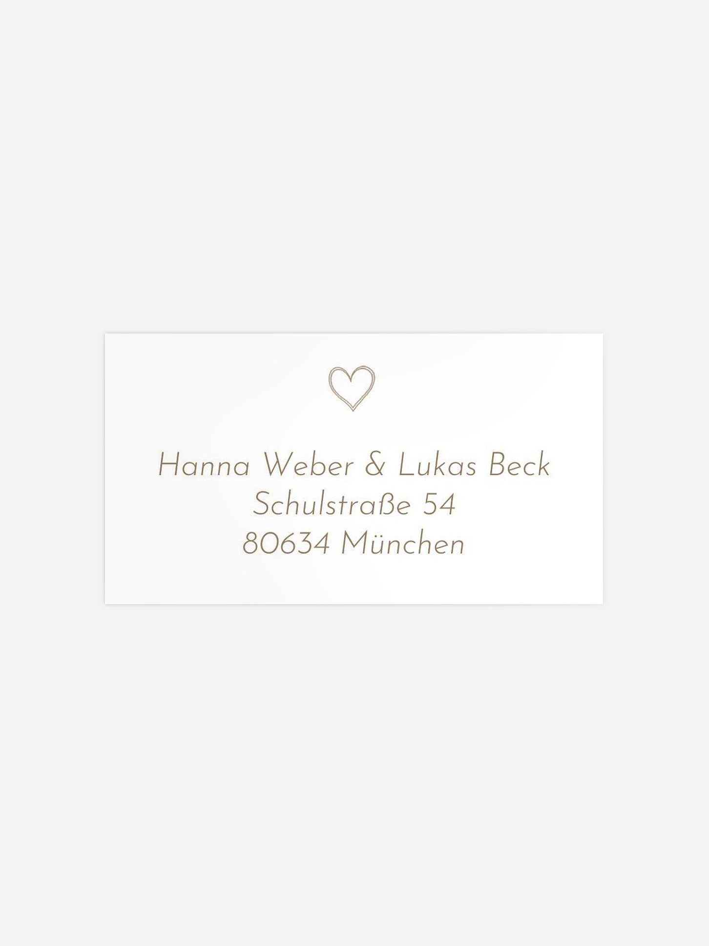 Empfängeraufkleber Hochzeit Symbols of Love