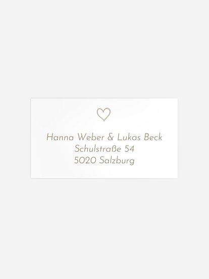 Empfängeraufkleber Hochzeit Symbols of Love