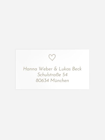 Empfängeraufkleber Taufe Symbols of Love