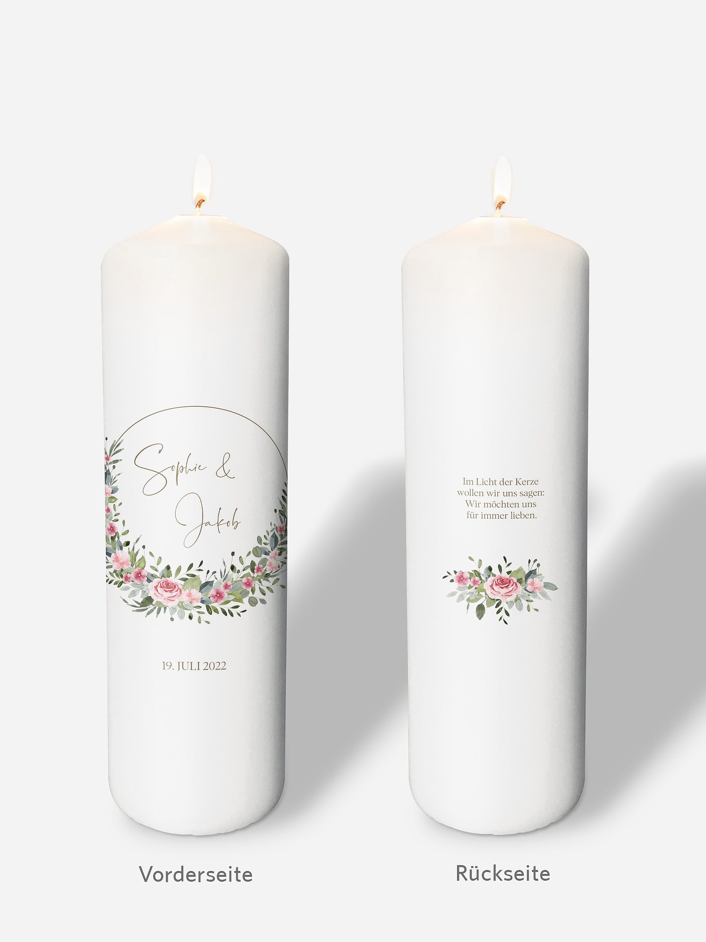 Hochzeitskerze Love Hoop