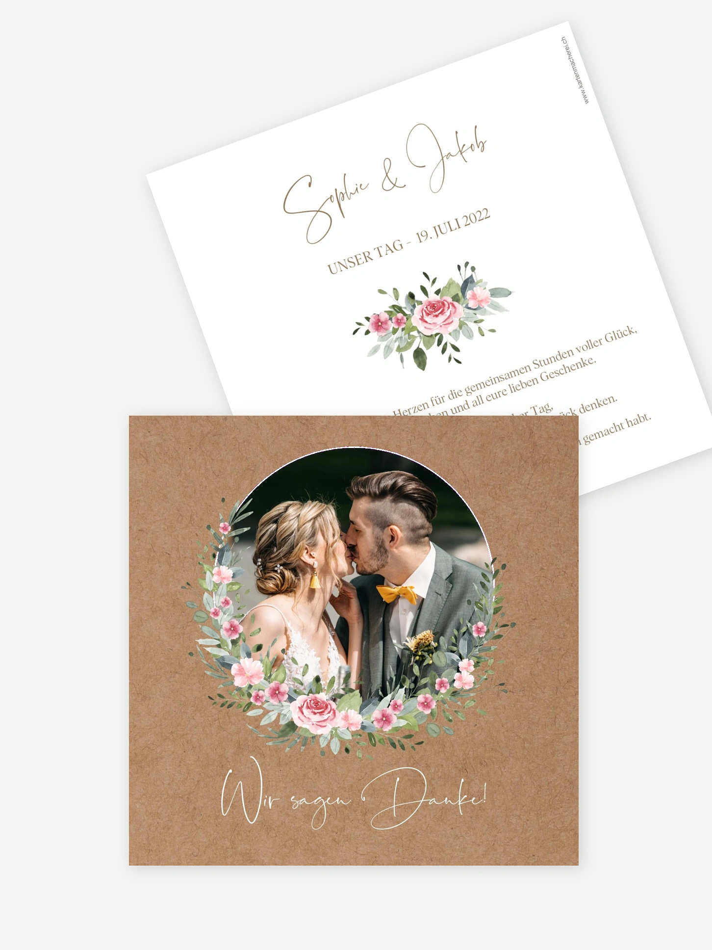 Dankeskarte Hochzeit Love Hoop
