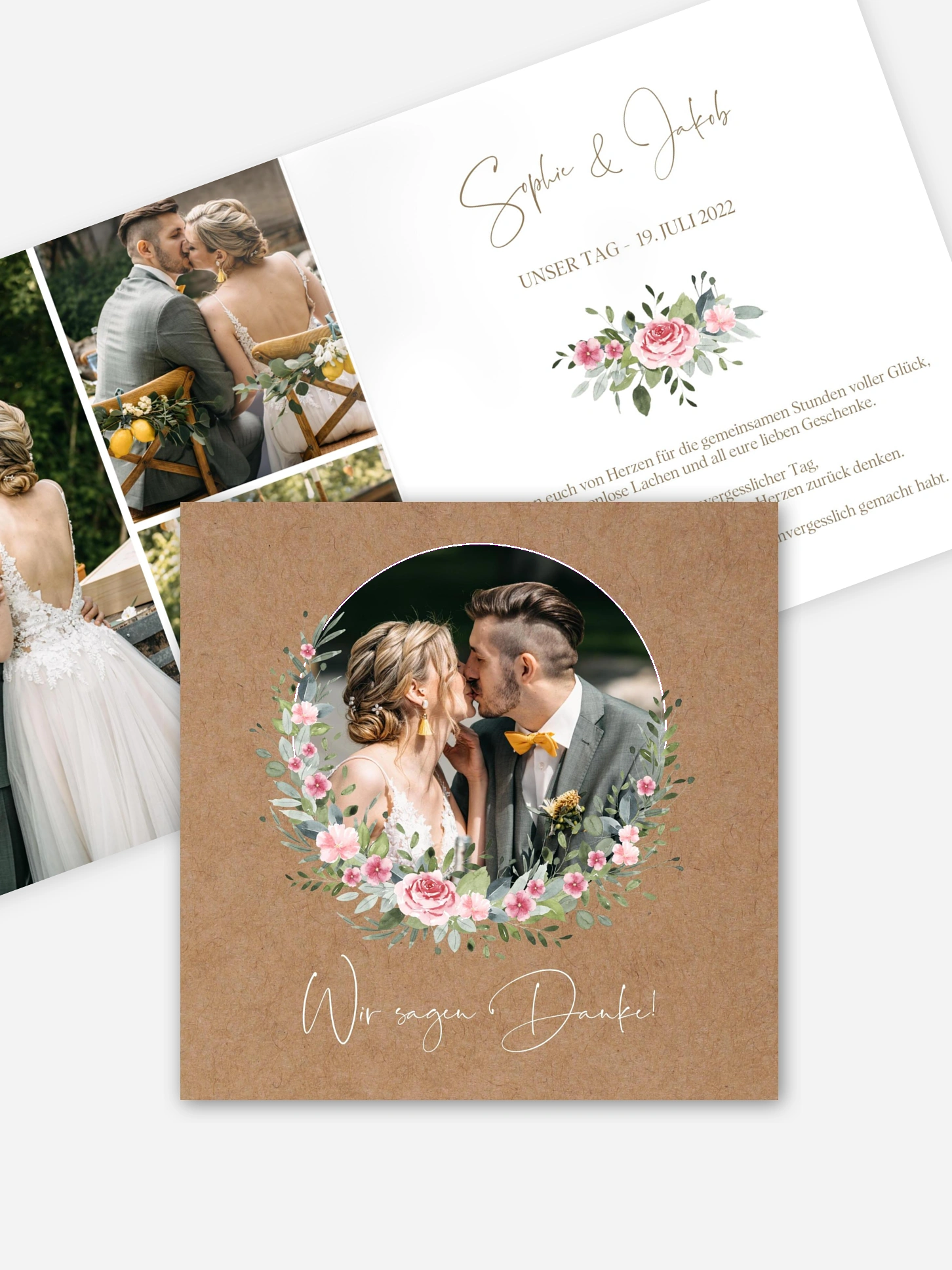 Dankeskarte Hochzeit Love Hoop