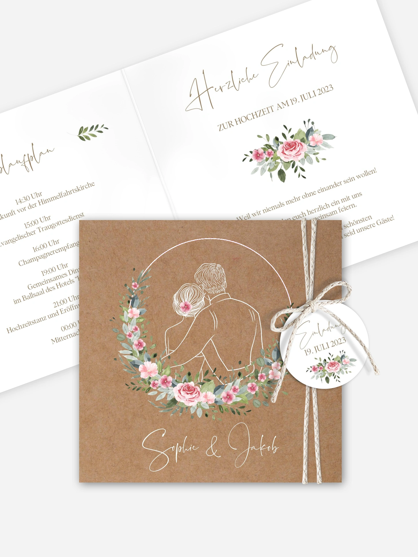 Hochzeitseinladung Love Hoop