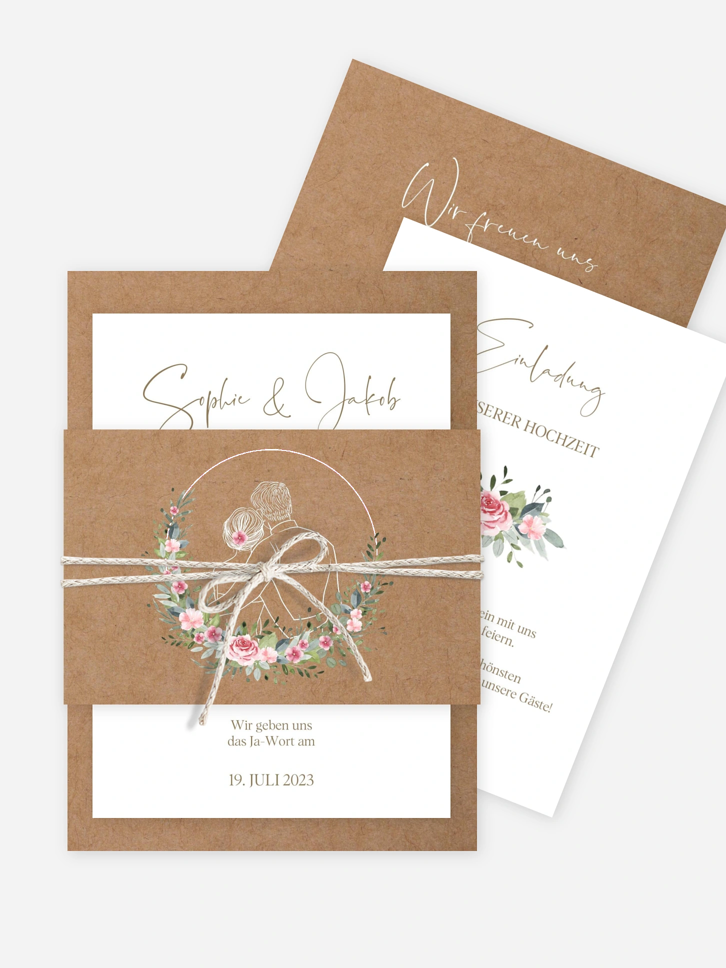 Hochzeitseinladung Love Hoop