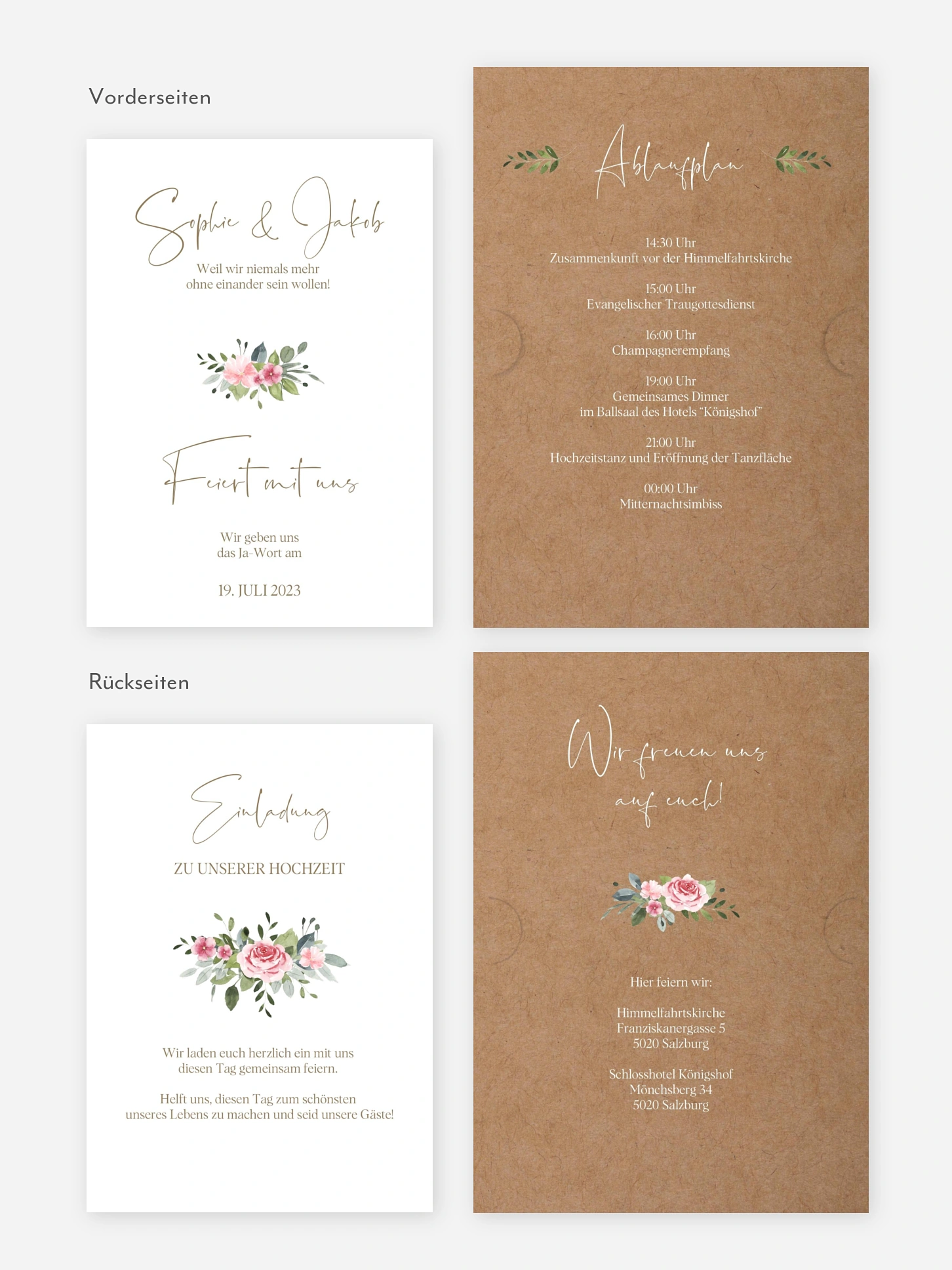 Hochzeitseinladung Love Hoop