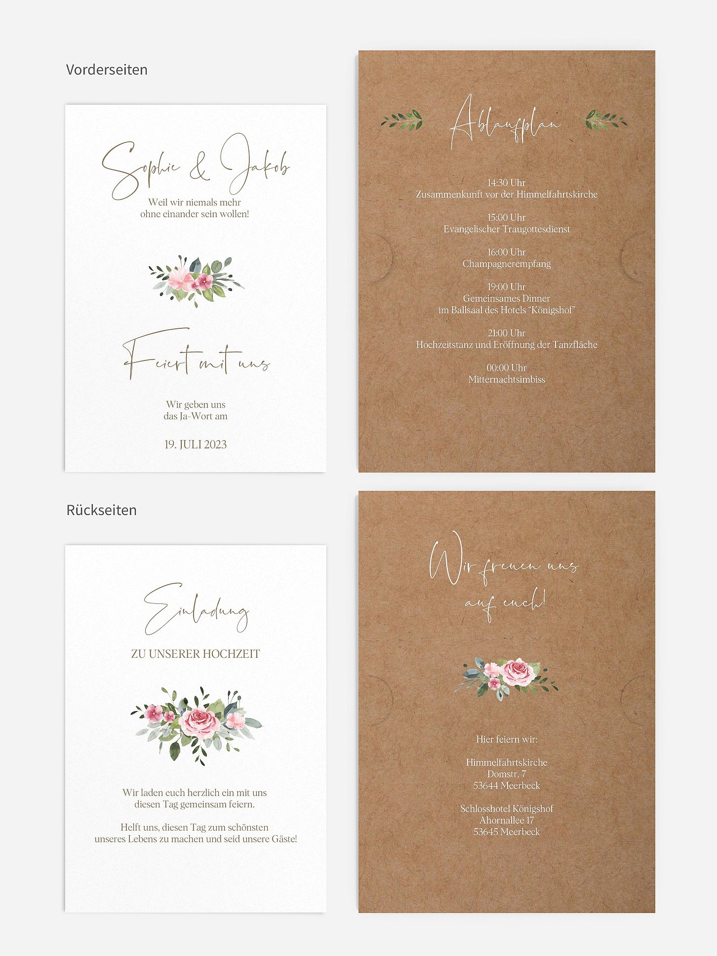Hochzeitseinladung Love Hoop