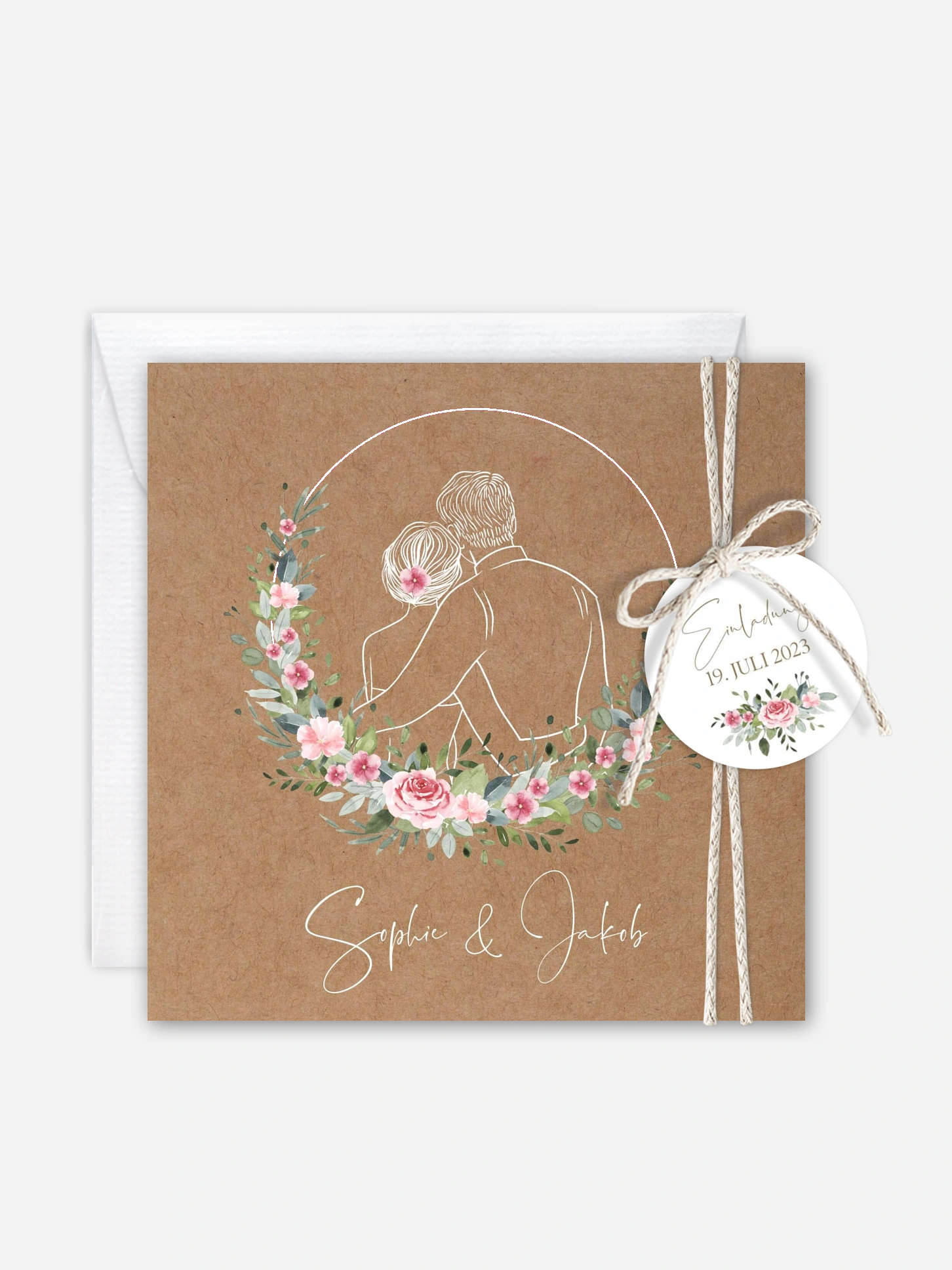 Hochzeitseinladung Love Hoop