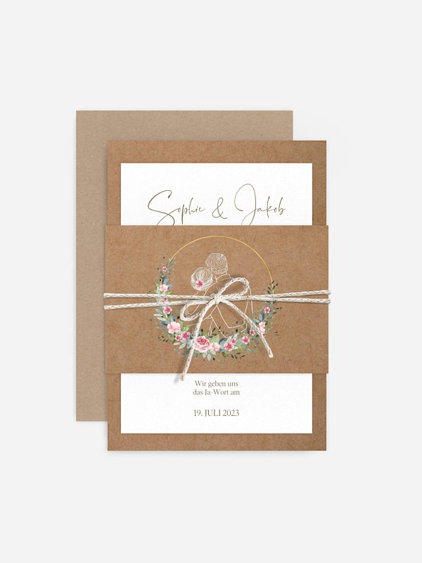 Hochzeitseinladung Love Hoop