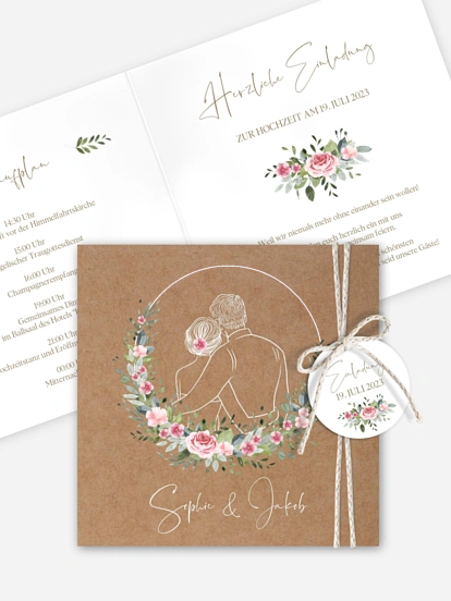 Hochzeitseinladung Love Hoop