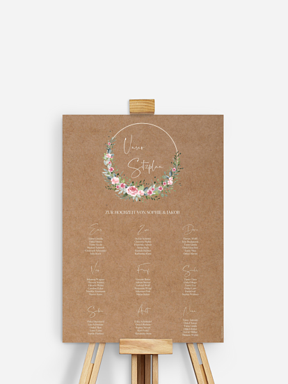 Sitzplan Plakat Love Hoop