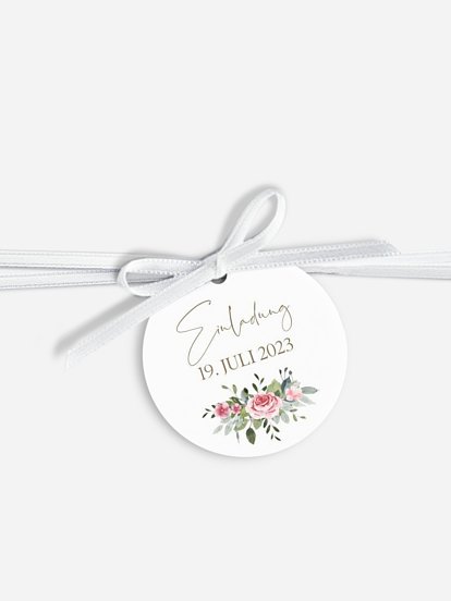 Anhänger mit Band zur Hochzeit Love Hoop
