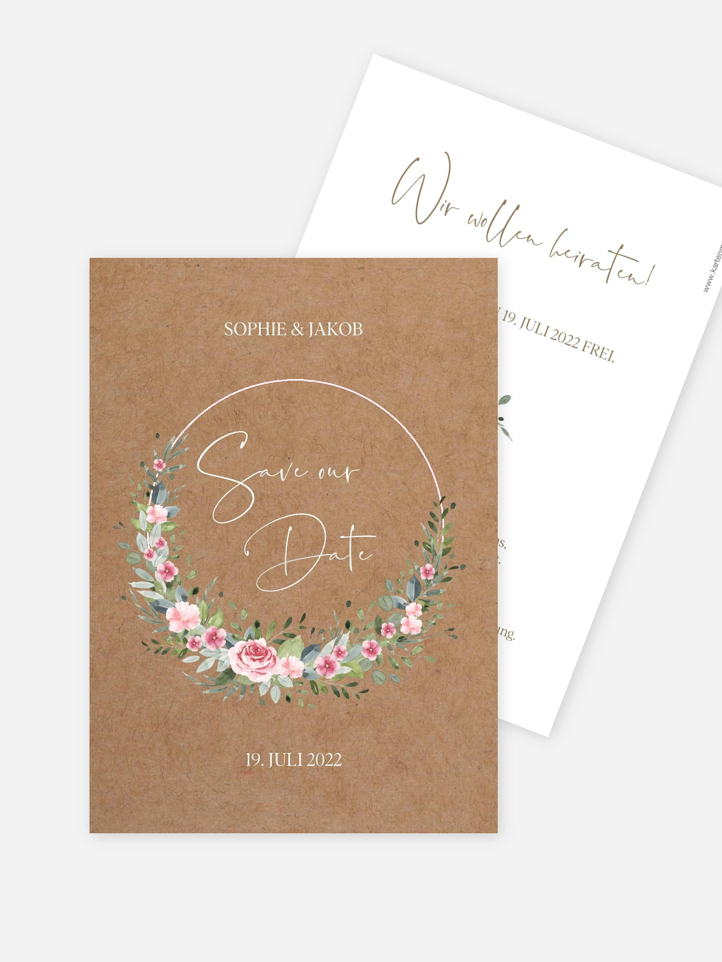 Save-the-Date Karte Love Hoop