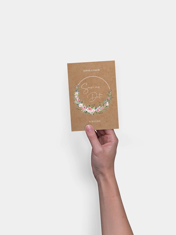 Save-the-Date Karte Love Hoop