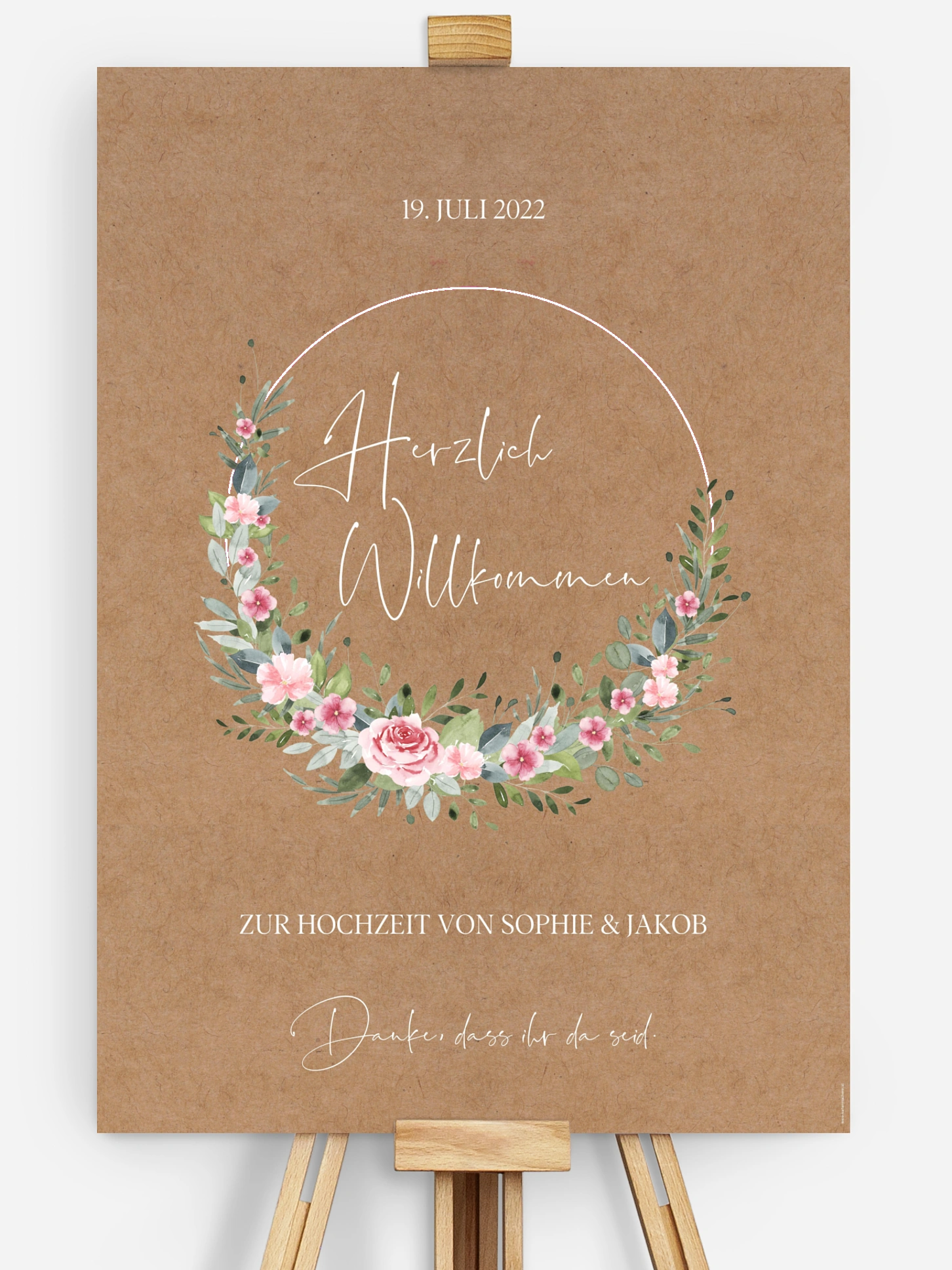 Willkommensschild Love Hoop