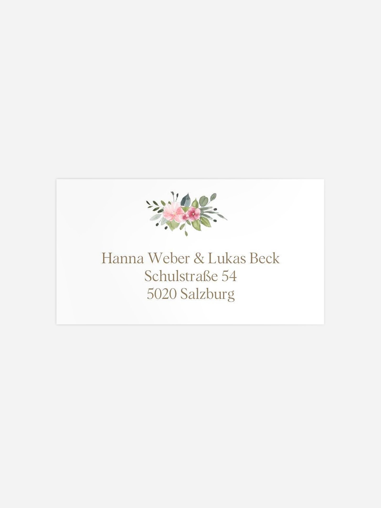 Empfängeraufkleber Hochzeit Love Hoop