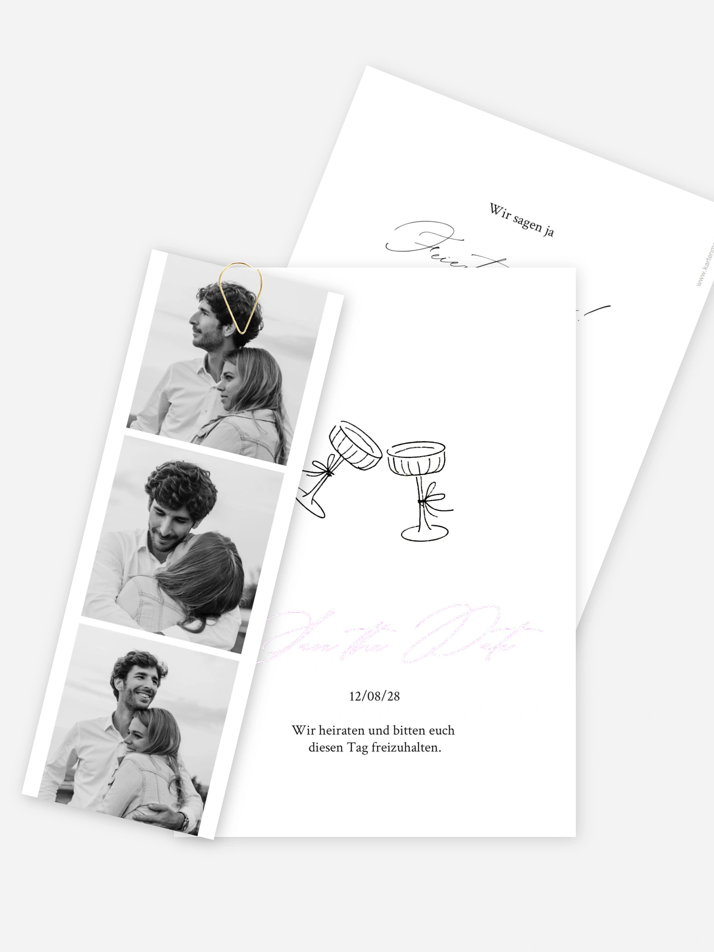 Save-the-Date Karte Save The Sparkle