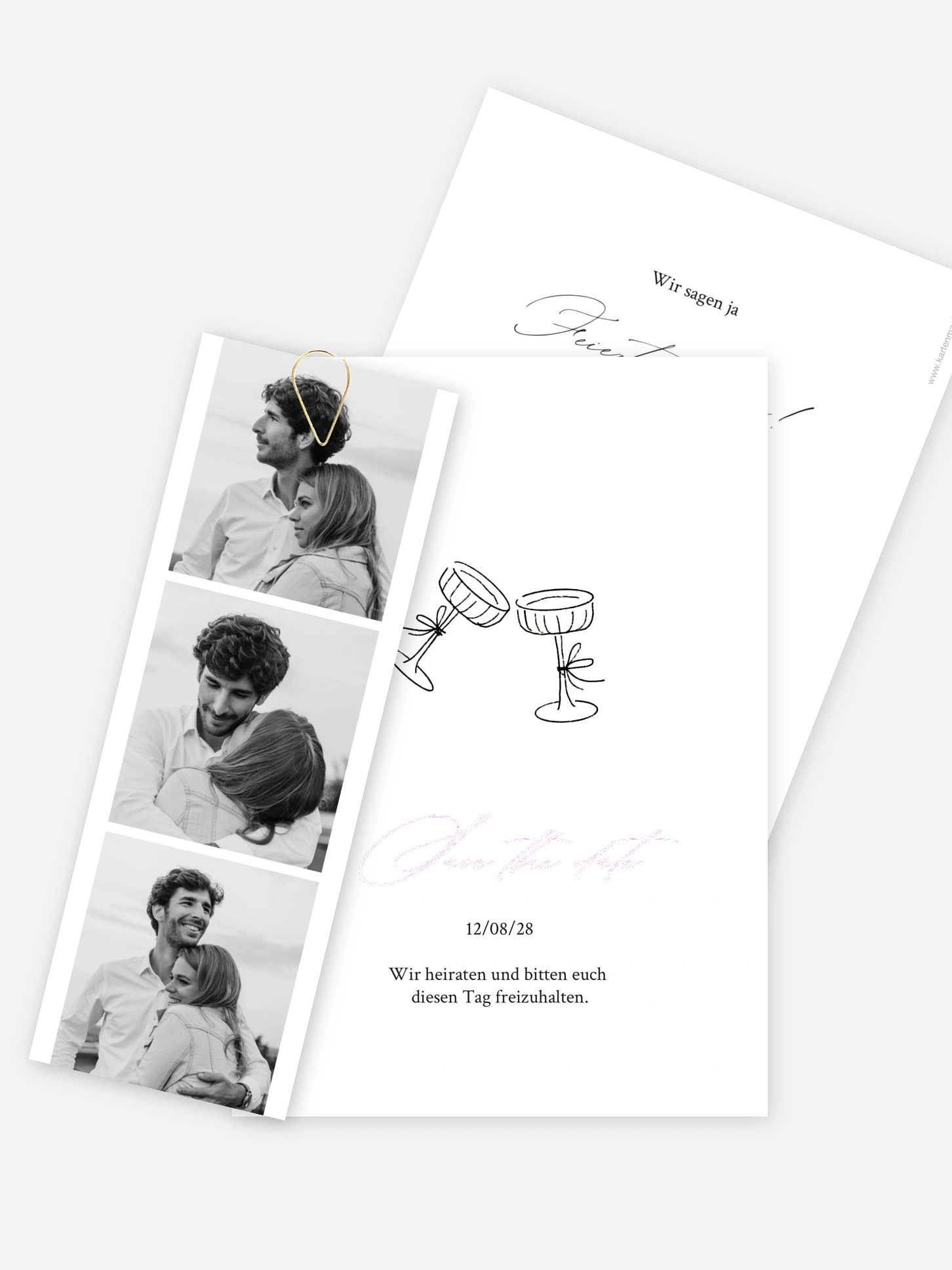 Save-the-Date Karte Save The Sparkle