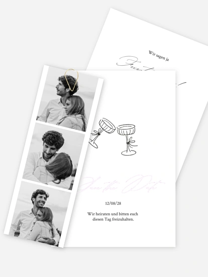 Save-the-Date Karte Save The Sparkle