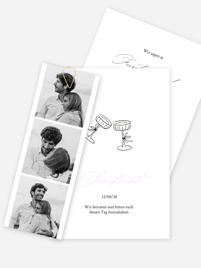 Save-the-Date Karte Save The Sparkle