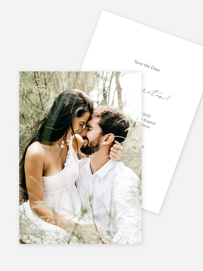 Save-the-Date Karte Einfach Wir