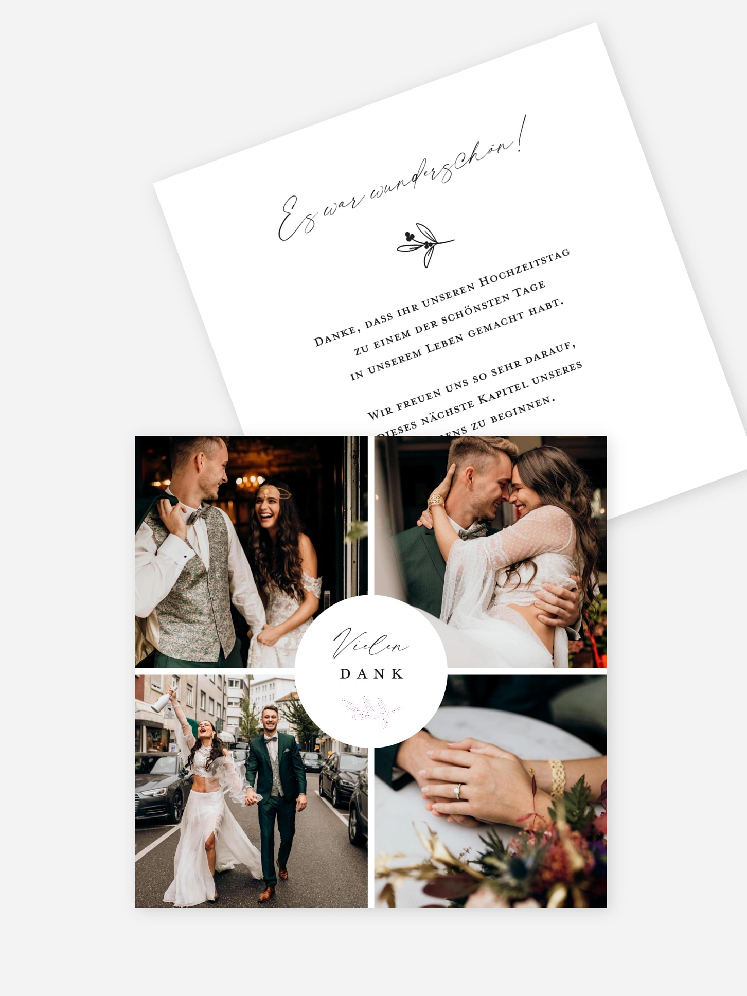Dankeskarte Hochzeit Enchanted