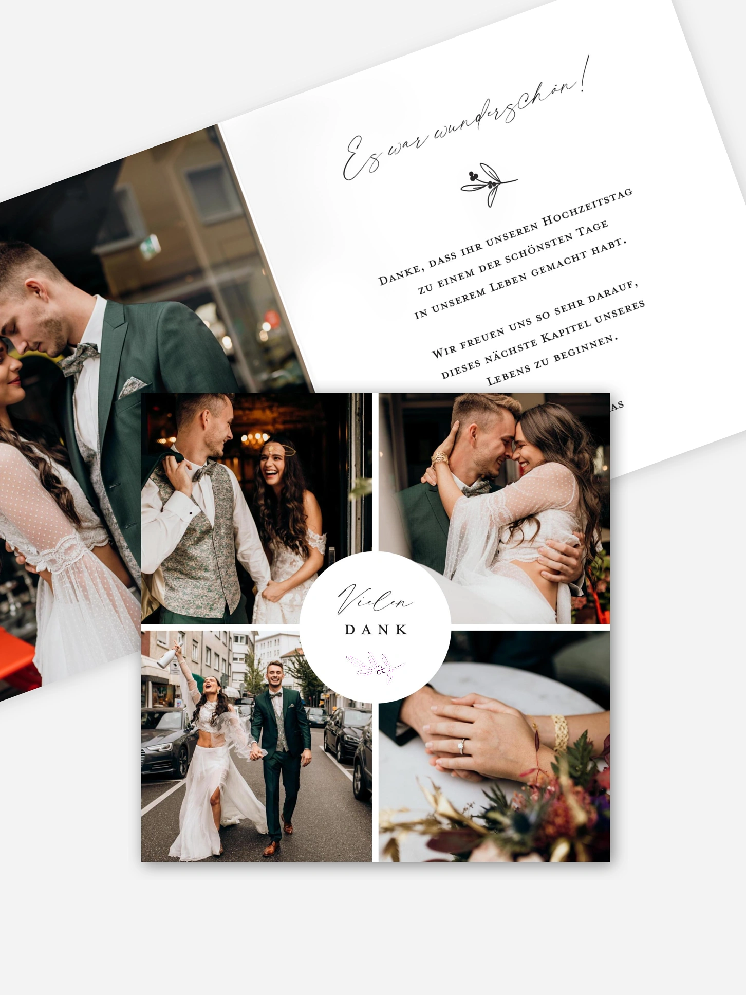 Dankeskarte Hochzeit Enchanted