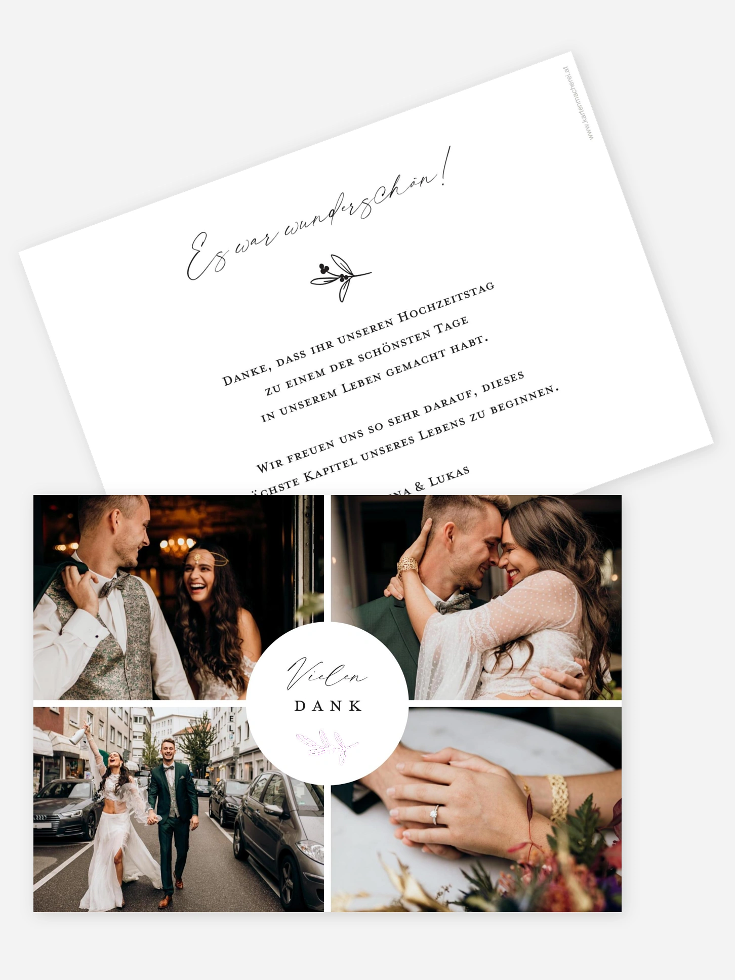 Dankeskarte Hochzeit Enchanted