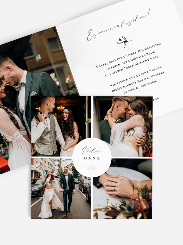 Dankeskarte Hochzeit Enchanted