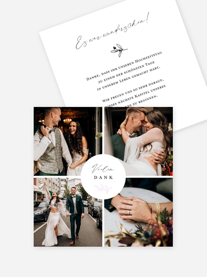 Dankeskarte Hochzeit Enchanted