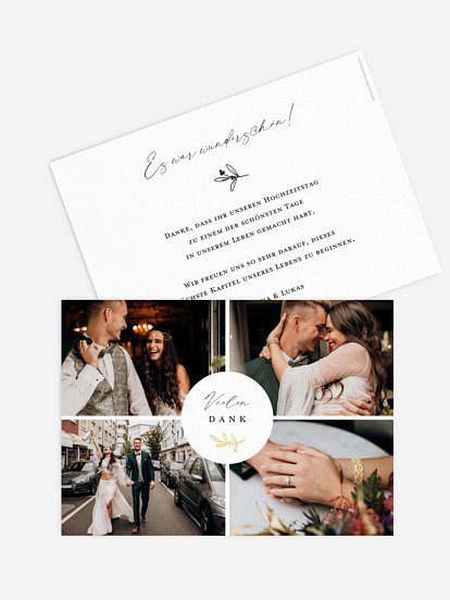 Dankeskarte Hochzeit Enchanted