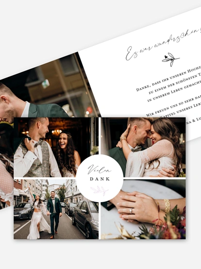 Dankeskarte Hochzeit Enchanted