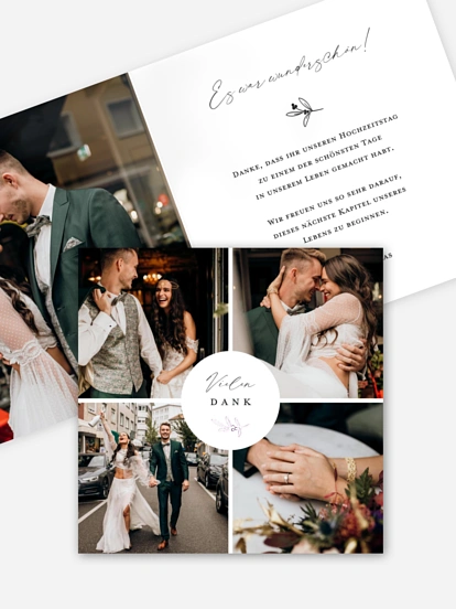 Dankeskarte Hochzeit Enchanted