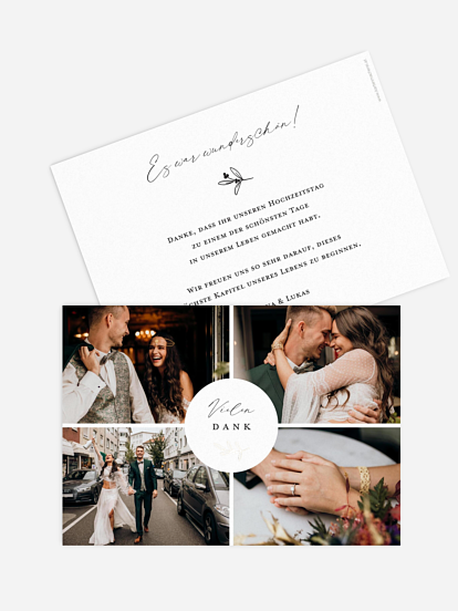 Dankeskarte Hochzeit Enchanted