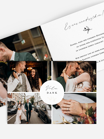Dankeskarte Hochzeit Enchanted