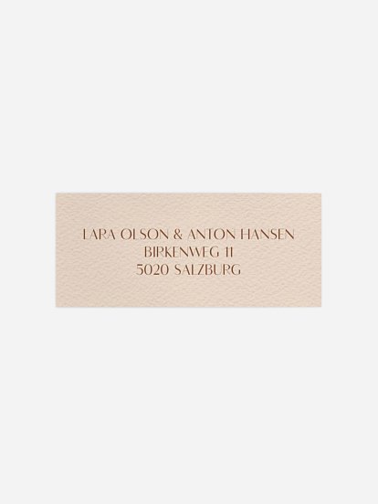 Absenderaufkleber Hochzeit Monogram muse