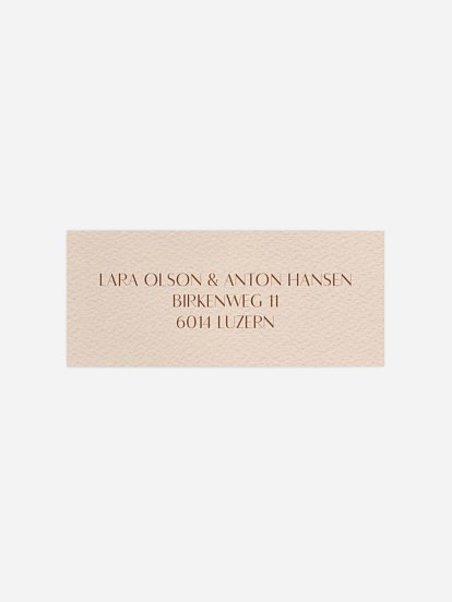 Absenderaufkleber Hochzeit Monogram muse