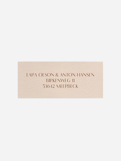 Absenderaufkleber Hochzeit Monogram muse