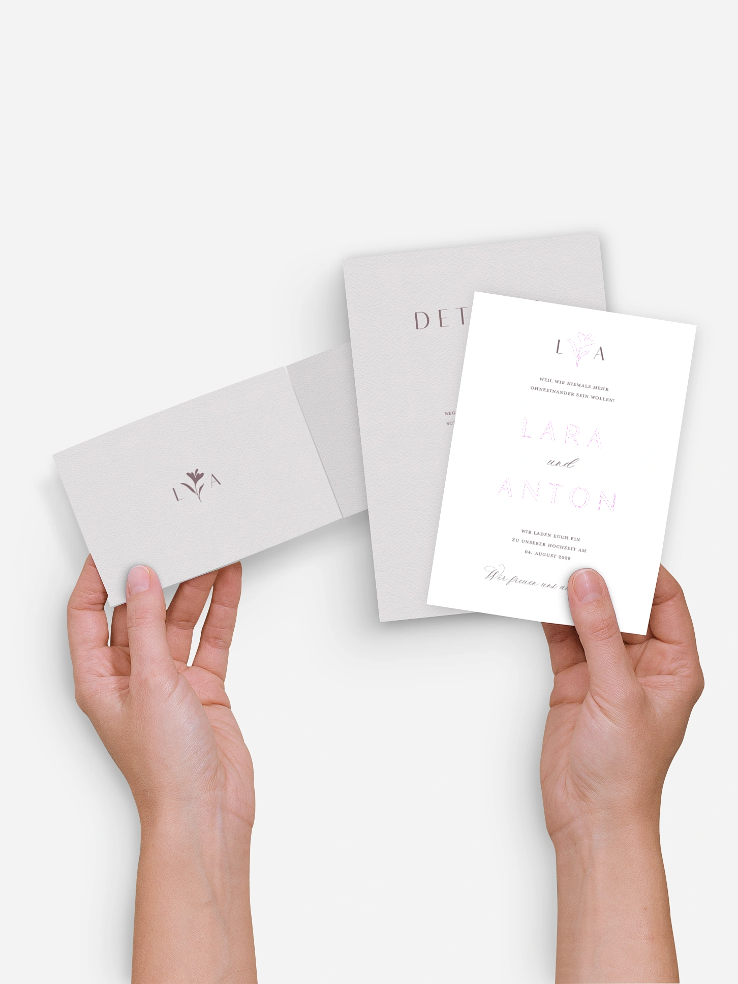 Hochzeitseinladung Monogram muse