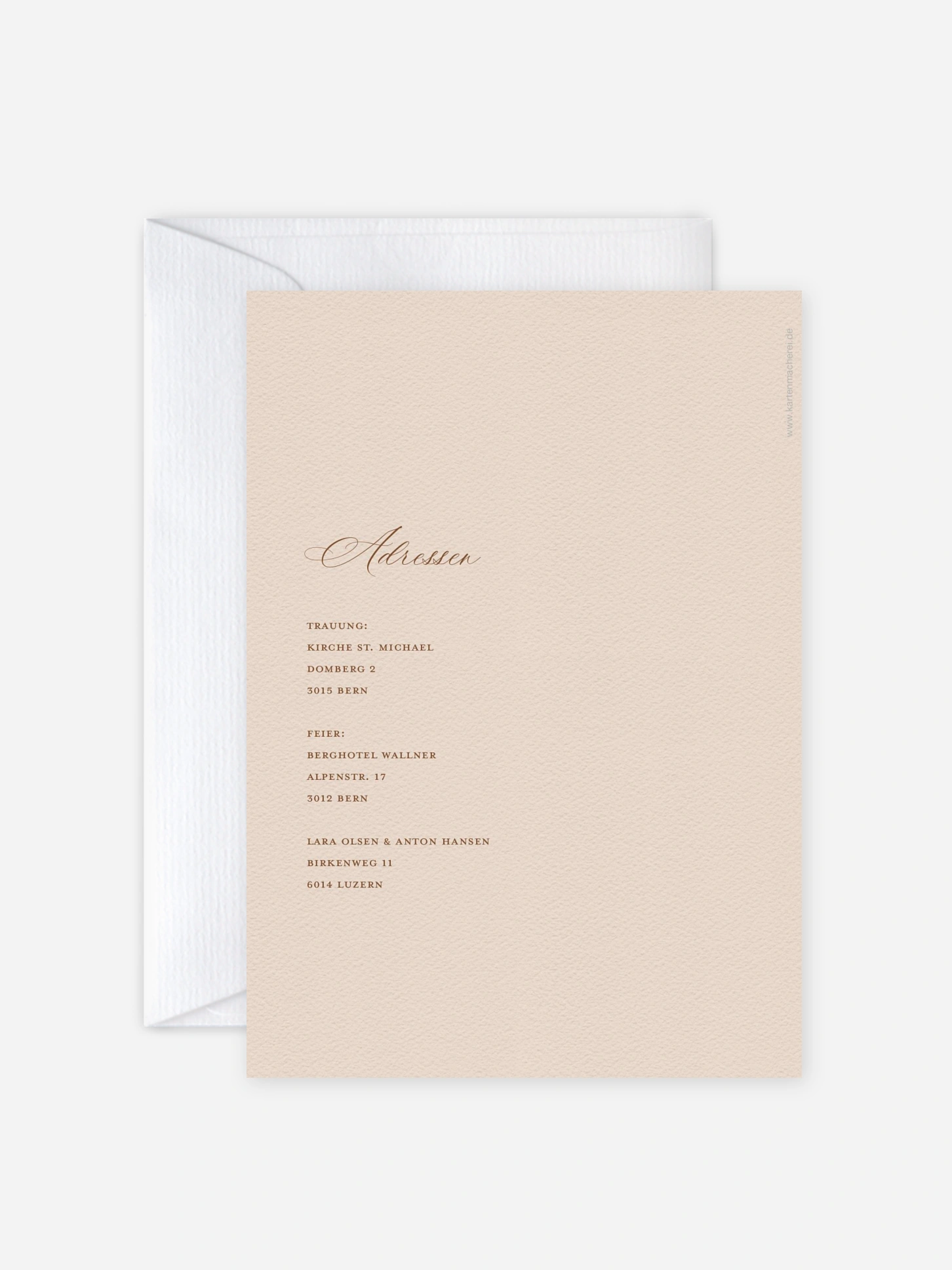 Hochzeitseinladung Monogram muse