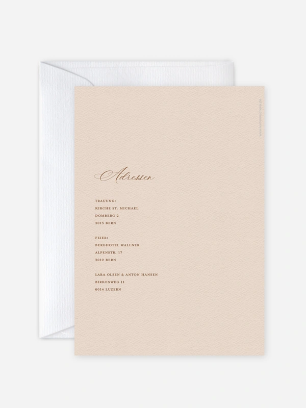 Hochzeitseinladung Monogram muse
