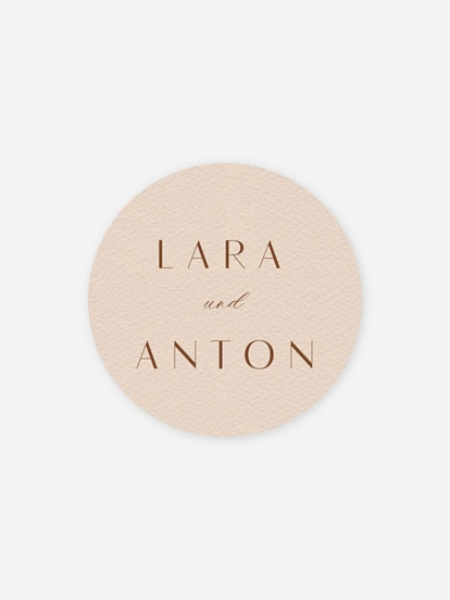 Geschenkaufkleber Hochzeit Monogram muse