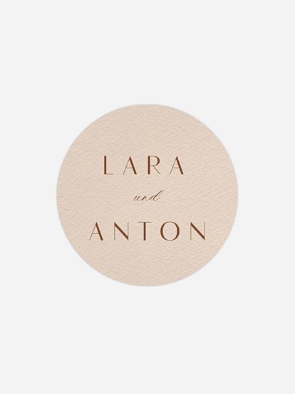 Geschenkaufkleber Hochzeit Monogram muse