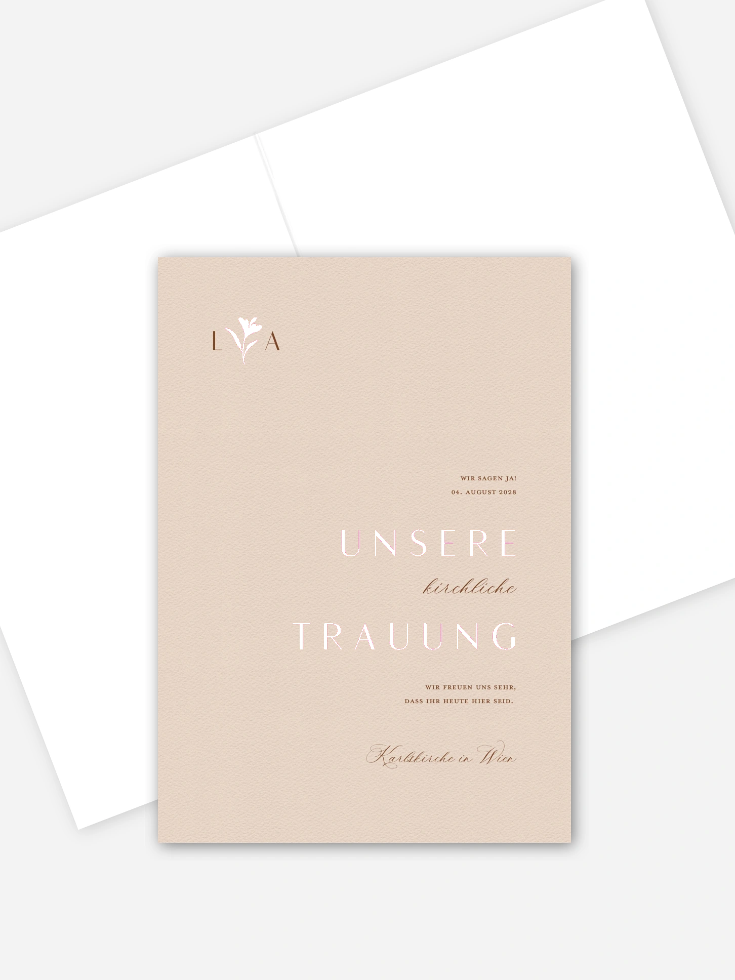 Kirchenheft Hochzeit Monogram muse